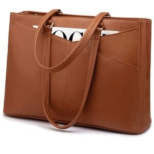 Lovevook Brown Vegan Leather Tote Bag